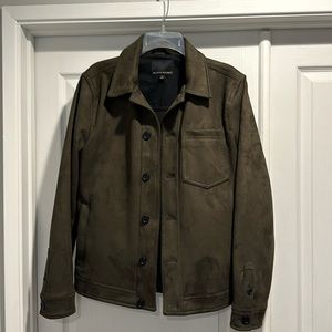 Dark Green/Khaki Suede-like Jacket (not real Suede)